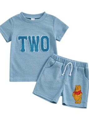 Winnie the Pooh Second Birthday Winnie the Pooh Outfit Clothes Shirt Shorts